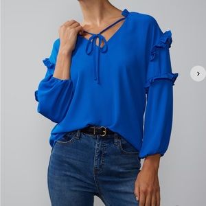 Long Sleeve Ruffle Detail Top